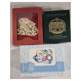 3 Christmas Tree ornaments;