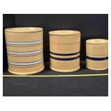 3 Canister set; Molly Stone by Yellow Ware
