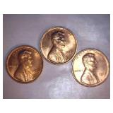 3 Lincoln Memorial Pennies