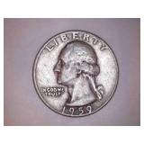 1959-D Silver Washington Quarter