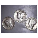 1945 Mercury Dimes (2/3)