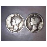1916 Mercury Dimes (2)