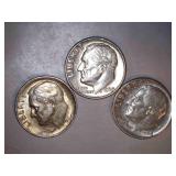 1964 Roosevelt Dimes (3)