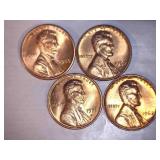 4 Lincoln Memorial Pennies