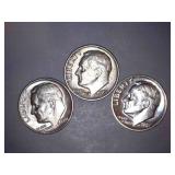1961-D Silver Roosevelt Dimes (2/3)
