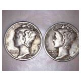 1944-D Mercury Dimes (2)