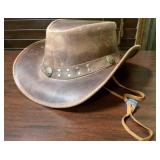 Bullhead Hats Brown leather Australian Cowboy hat