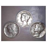 1938-S Mercury Dimes (2/3)
