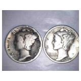 1926 Silver Mercury Dimes (2)
