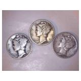 1936-D Silver Mercury Dimes (2/3)