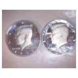 2 Kennedy Half Dollars