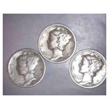 1938 Mercury Dimes (3)