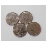 4 Kennedy Half-Dollars