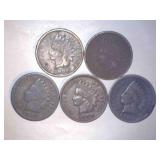 Indian Wheat Pennies (5)