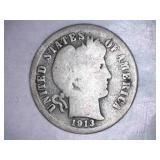 1913 Barber Dime