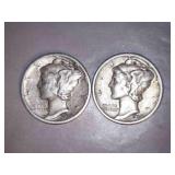 1938 Mercury Dimes (2)