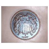 1867 2 cent coins