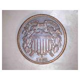 1868 2 cent coins