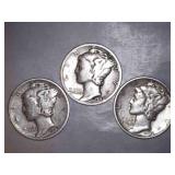 1942 Mercury Dimes (3)
