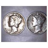 1937 Mercury Dimes (2)