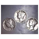 1935 Mercury Dimes (3)