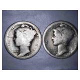 1918 Mercury Dimes (2)