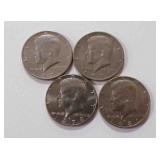 4 Kennedy Half-Dollars