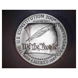 1987-P Silver Dollar Constitution Coin