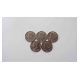 5 Kennedy Half-Dollars