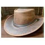 Bullhead Hats Brown leather Australian Cowboy hat