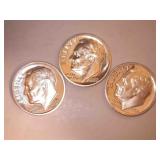 1962 Silver Roosevelt Dimes (3)