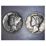 1943 Mercury Dimes (2)