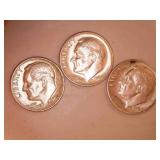 1964-D Silver Roosevelt Dimes (1/3)