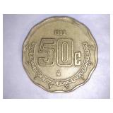 1993 Mexico 50 Centavos Coin