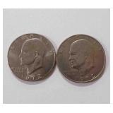 1972-D Bicentennial Eisenhower Dollar (2)