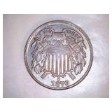 1870 2 cent coins