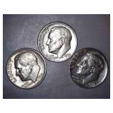 1963-D Roosevelt Dimes (3)
