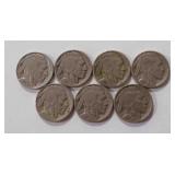 7 Buffalo Nickels
