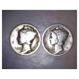 1917 Mercury Dimes (2)