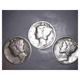 1938-D Mercury Dimes (2/3)