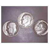 1956-D Silver Roosevelt Dimes (1/3)