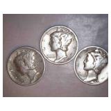 1939 Mercury Dimes (3)
