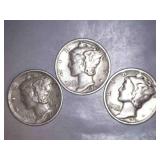 1941 Mercury Dimes (3)