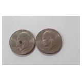 2 Bicentennial Eisenhower Dollar