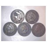 Indian Wheat Pennies (5)