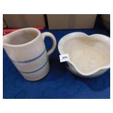 Earthenware Pitcher, Heart Bowl (2)