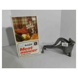 Wear-Ever Citrus Juicer, Alfa Meat Mincer, in box