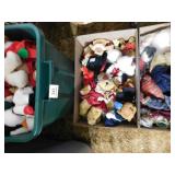 Holiday/Christmas Plush Toys (1 tub, 2 boxes)