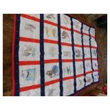 Centennial Pieced Tied Quilt w/Class of 2001 Names