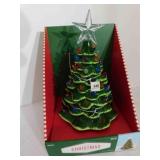 Green Lighted Ceramic Christmas Tree, in box